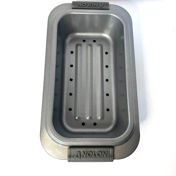 Analon Advanced Nonstick Bakeware Meatloaf/Loaf Pan Set with grips and Drip pan - Picture 8 of 9